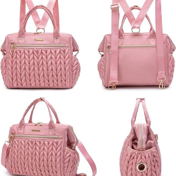 Small Diaper Bag, Medium Diaper Bag Tote, Convertible Backpack Tote Bag for Wome - Picture 8 of 8